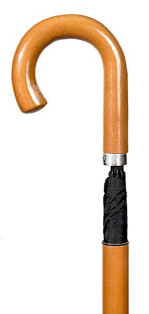 Appraisal: Umbrella System Cane- Ca - A telescoping hardwood umbrella cane