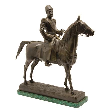 Appraisal: Bronze Equestrian Figures of Czar Nicholas II Estimate -