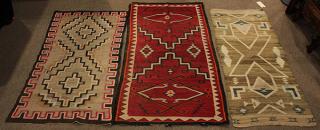 Appraisal: lot of Antique Navajo rugs lot of Antique Navajo rugs