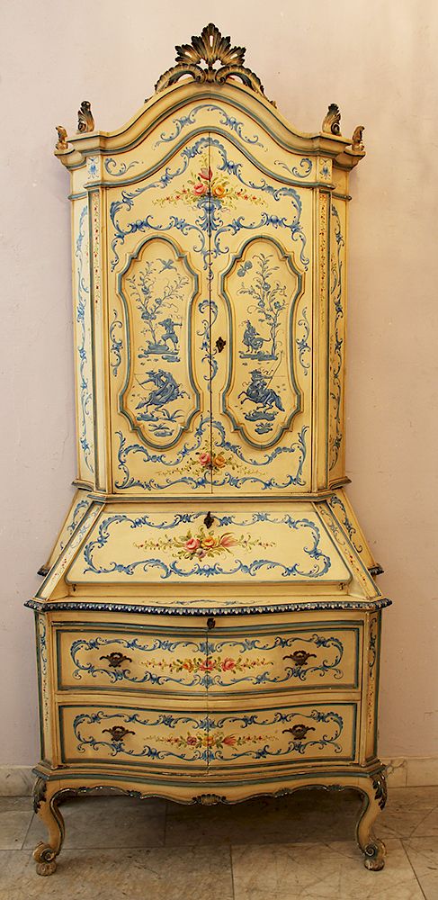 Appraisal: Venetian Bureau in baroque style Venetian bureau in baroque style