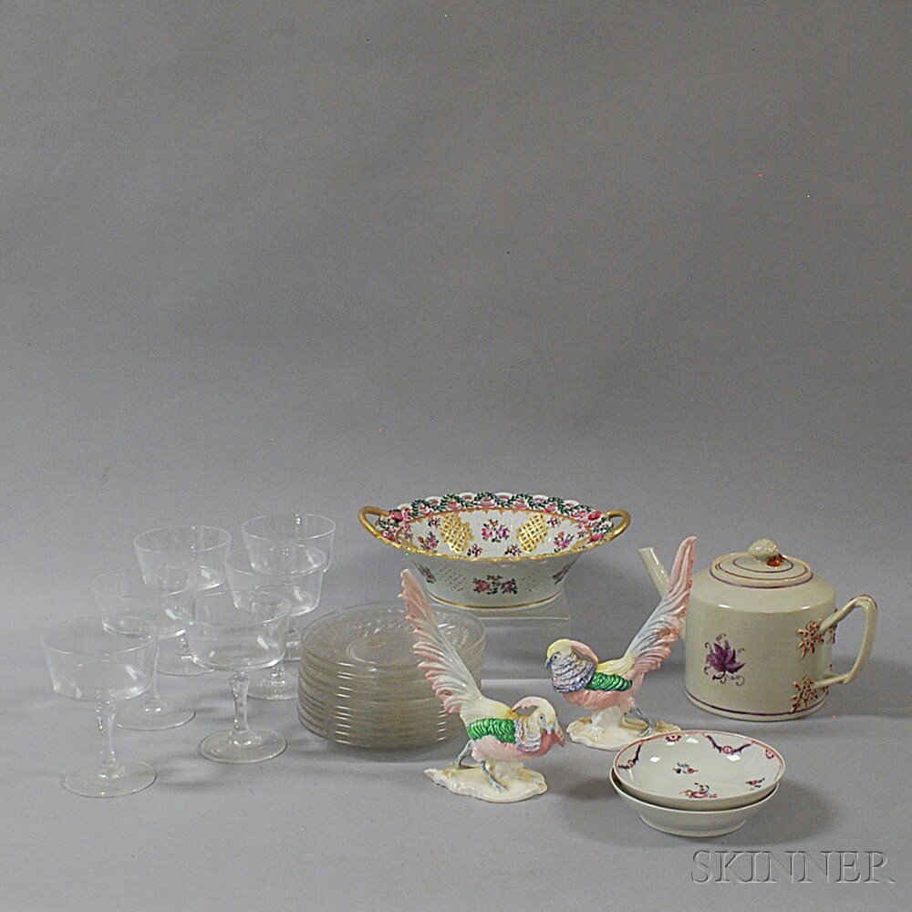 Appraisal: Group of Decorative Items a set of twelve glass dishes