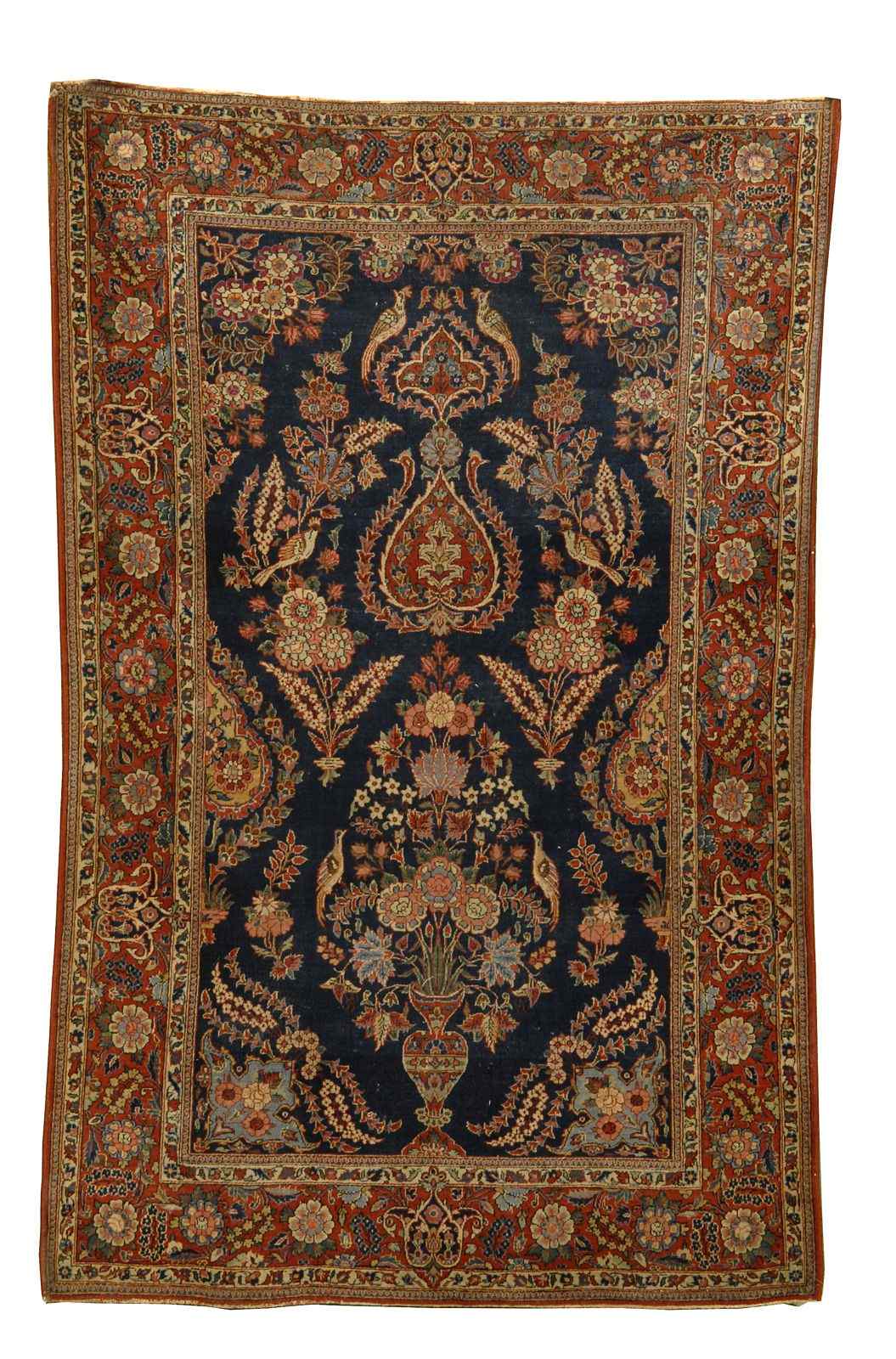 Appraisal: ORIENTAL RUG KESHAN IN TREE OF LIFE DESIGN ' x