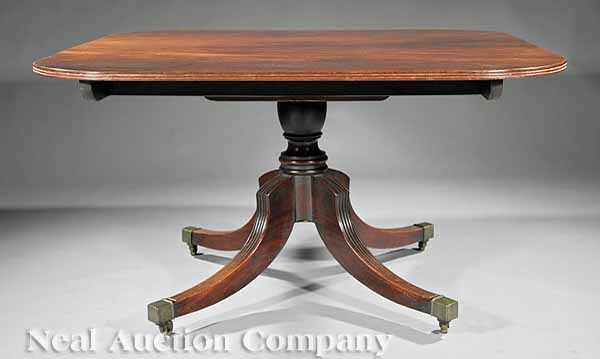 Appraisal: A Regency Mahogany Tilt-Top Breakfast Table early th c the