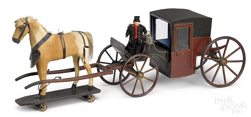 Appraisal: Horse drawn carriage model Horse drawn carriage model early th