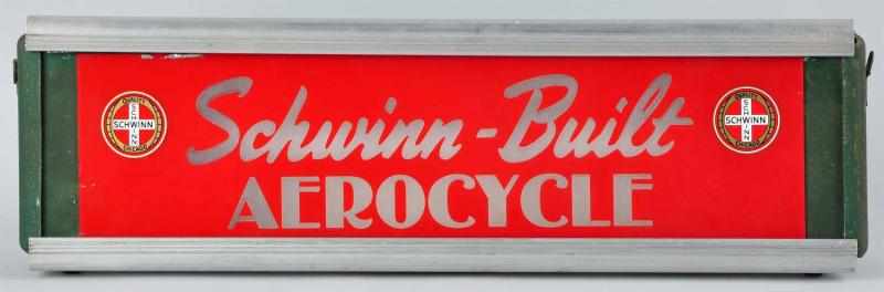 Appraisal: Schwinn-Built Aerocycle Light-Up Sign Description Circa s Working Condition Near