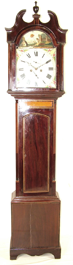 Appraisal: A George III style mahogany longcase clock with swan neck