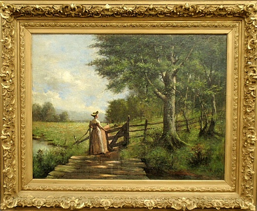 Appraisal: - Meyer Emil Emile American b large oil on canvas