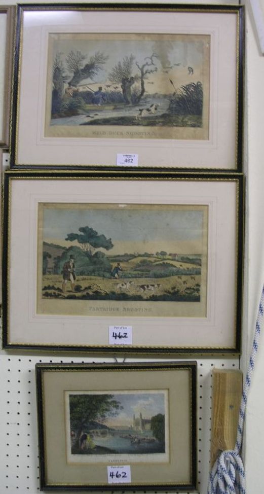 Appraisal: A pair of early th century sporting engravings hand-coloured entitled