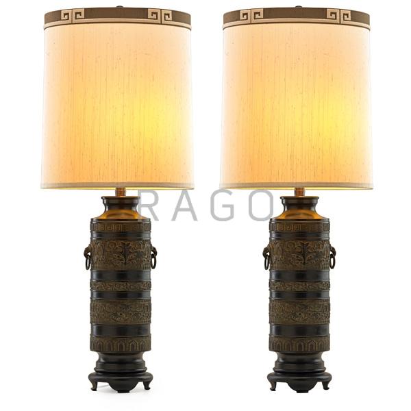 Appraisal: MARBRO LAMP CO Pair of table lamps Condition Report Very