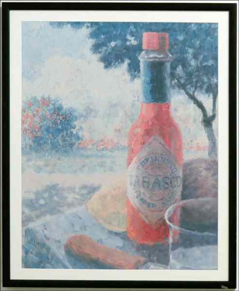 Appraisal: GROUP OF FIVE FRAMED REPRODUCTION TABASCO POSTERS Frames '' x