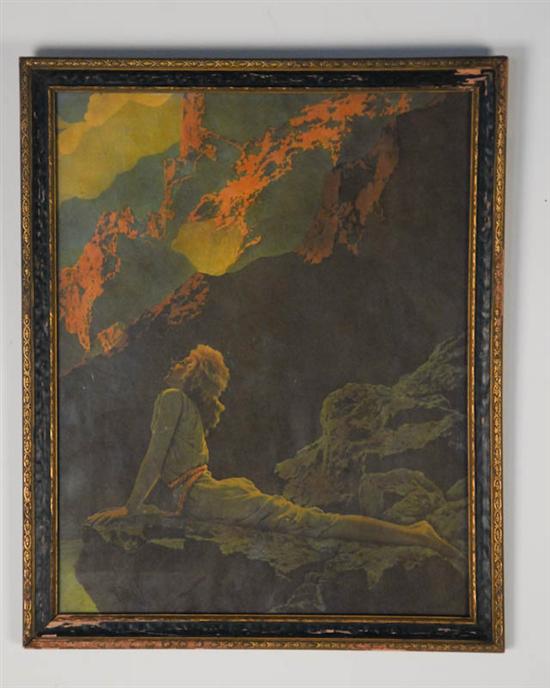 Appraisal: Maxfield Parrish Print Wild Geese in period frame scuffs to