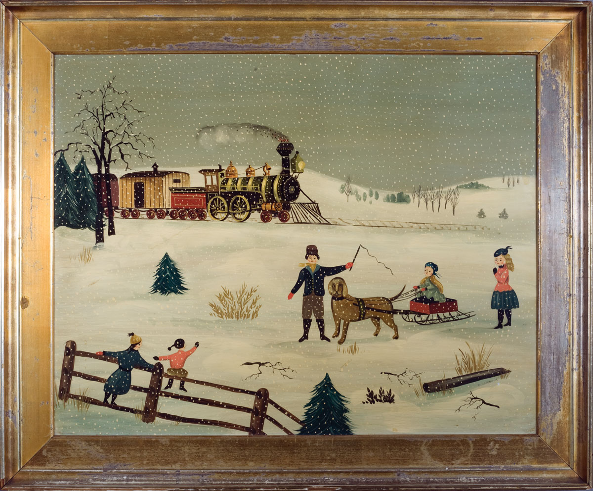 Appraisal: RALPH CAHOON JR AMERICAN - WINTER LANDSCAPE WITH CHILDREN AND