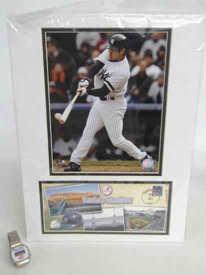 Appraisal: Lot including Johnny Damon photo and watch not working