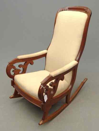 Appraisal: th c Lincoln rocker '' Seat Ht '' Overall Ht