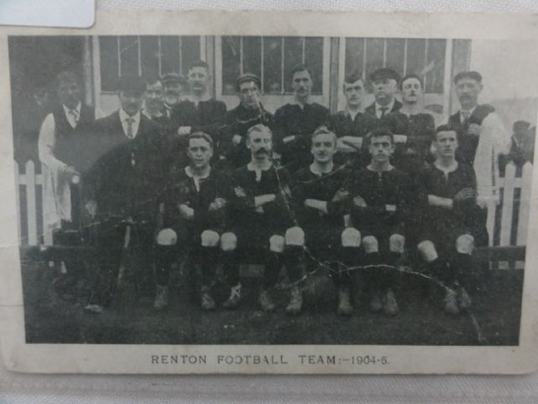 Appraisal: Three old postcards Renton Football Team - season - Dunbartonshire