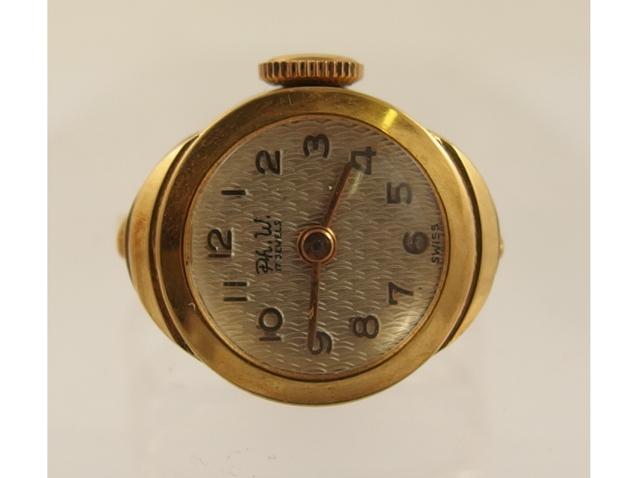 Appraisal: An ct gold ring watch