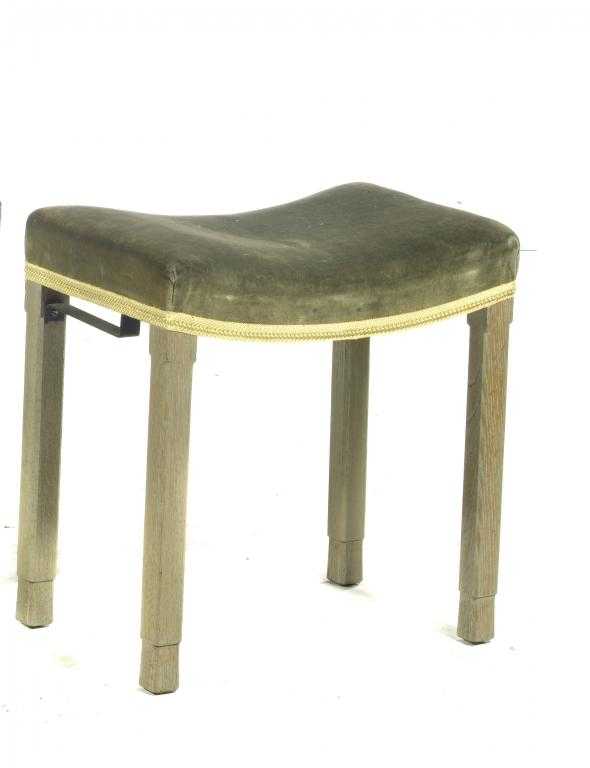 Appraisal: A LIMED OAK STOOL MADE FOR THE CORONATION SERVICE OF