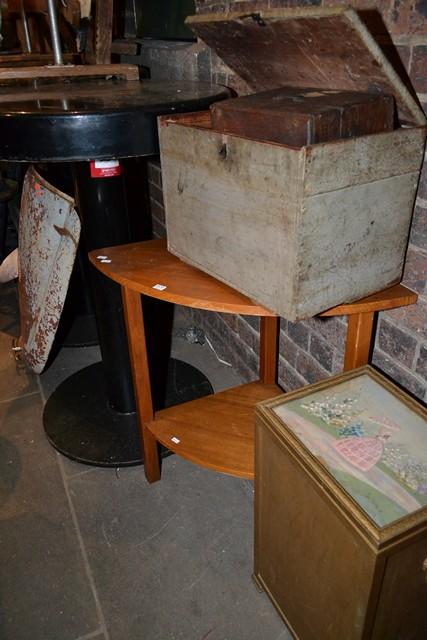 Appraisal: TWO STOOLS AND CORNER TABLE