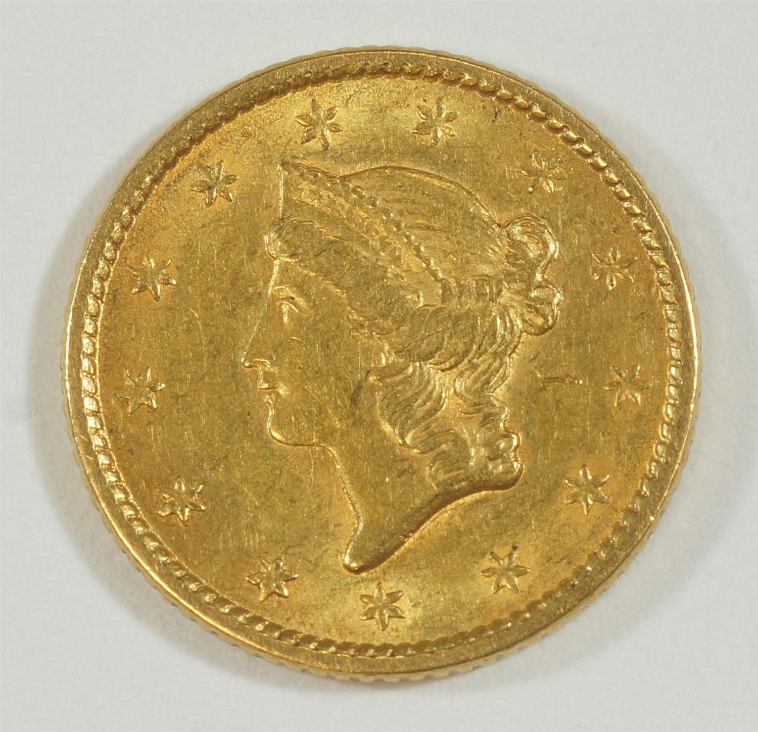 Appraisal: type one dollar gold small obverse field mark o w