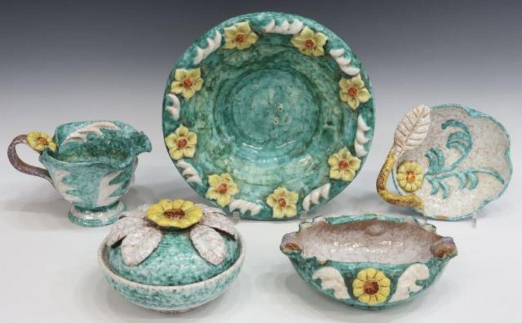 Appraisal: lot of Italian majolica tableware Fratelli Fanciullacci mid th c