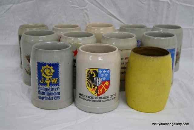 Appraisal: Vintage German Pottery Beer Mugs - Steins From the estate