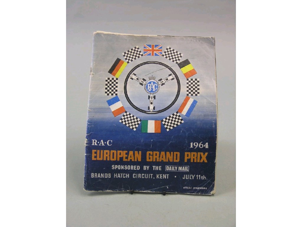 Appraisal: An autographed european Grand Prix programme from Brands Hatch signed