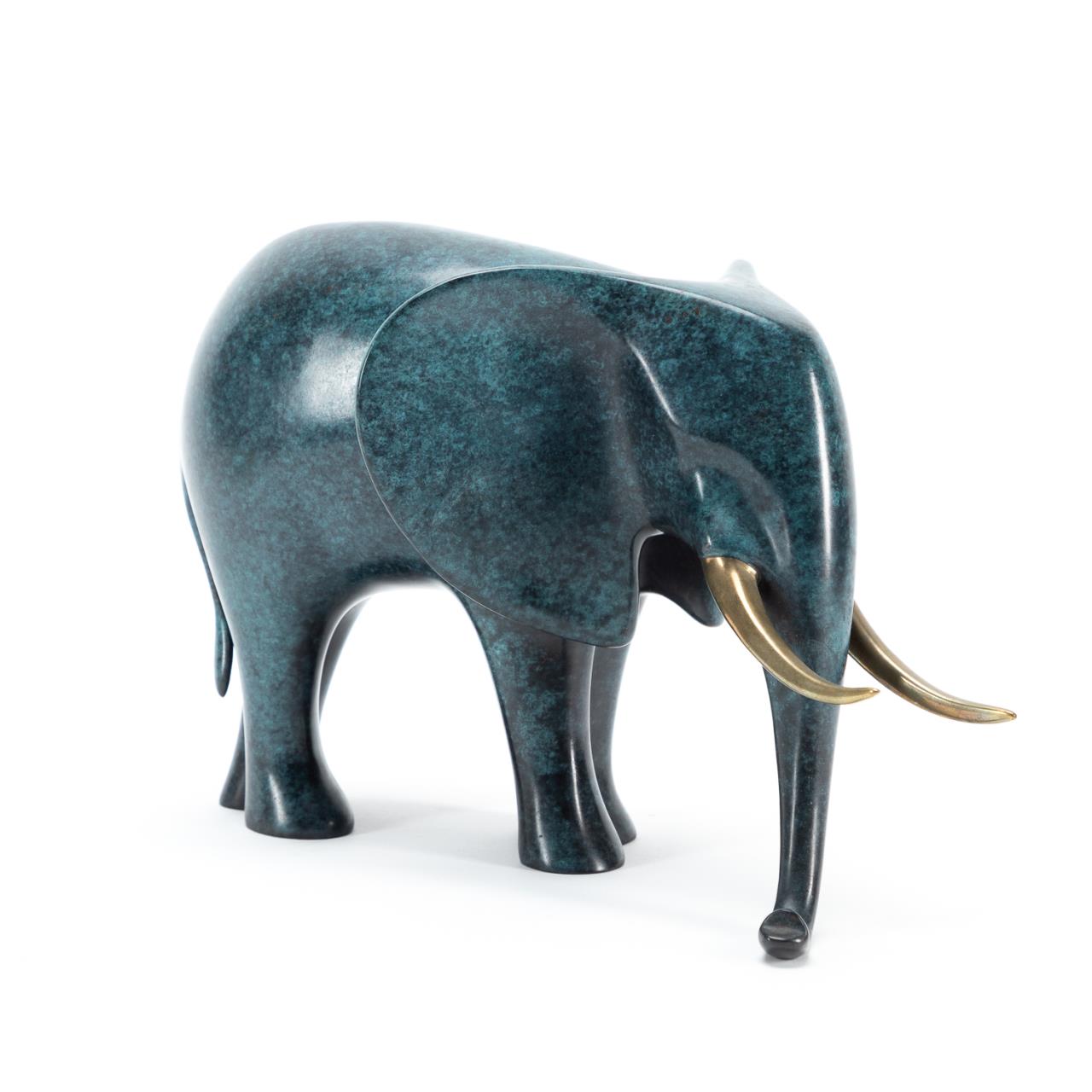 Appraisal: LOET VANDERVEEN TONE ELEPHANT BRONZE SCULPTURE Loet Vanderveen Netherlands American