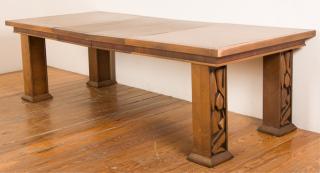 Appraisal: Brutalist Dining Table by Jefferson Woodworking Co Jefferson Woodworking Co