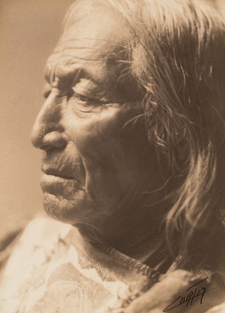 Appraisal: Edward Curtis Untitled Great Plains Male Portrait Edward S Curtis