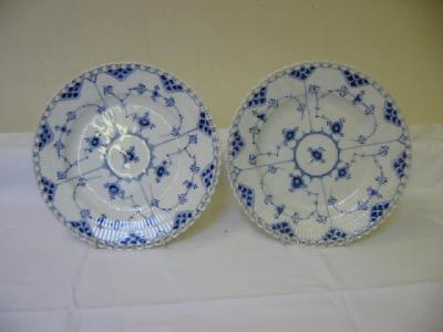 Appraisal: A PAIR OF ROYAL COPENHAGEN PORCELAIN DESSERT PLATES in onion