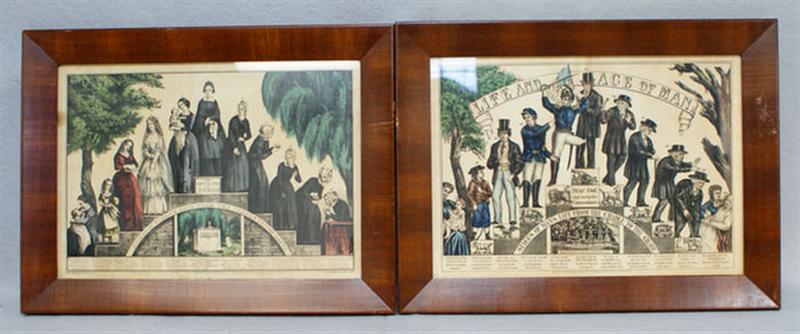 Appraisal: Currier and Ives lithographs Life and Age of Man Life