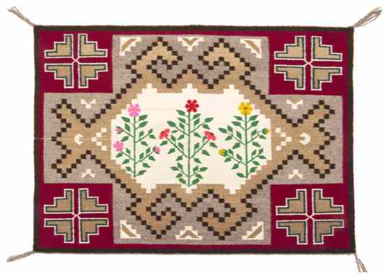 Appraisal: A Navajo Weaving Pictorial weaver Hilda Begay x inches