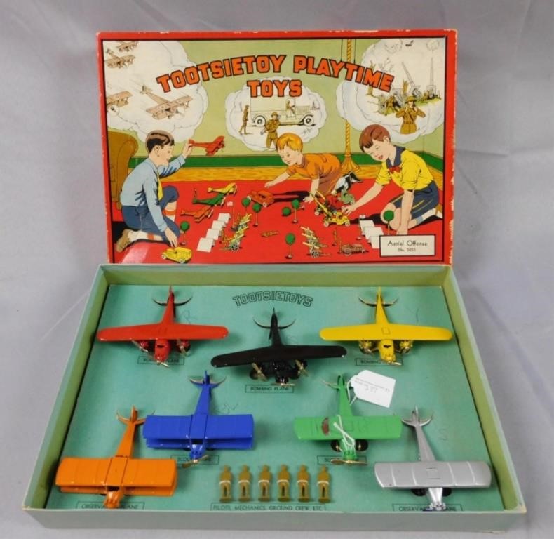 Appraisal: TOOTSIETOY PLAYTIME AIRPORT SET AERIAL OFFENSE Ca s Great original