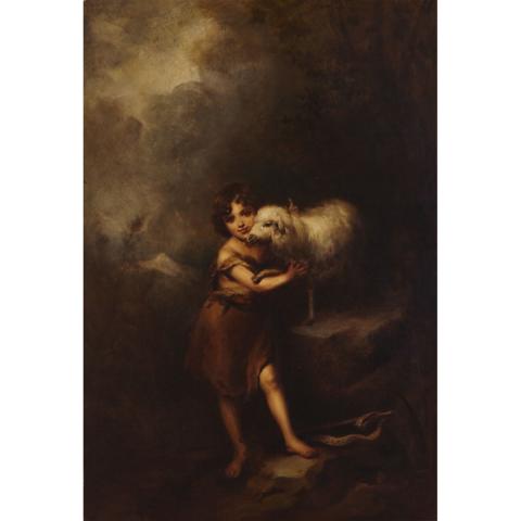 Appraisal: After Bartolomeo Esteban Murillo - THE INFANT SAINT JOHN WITH