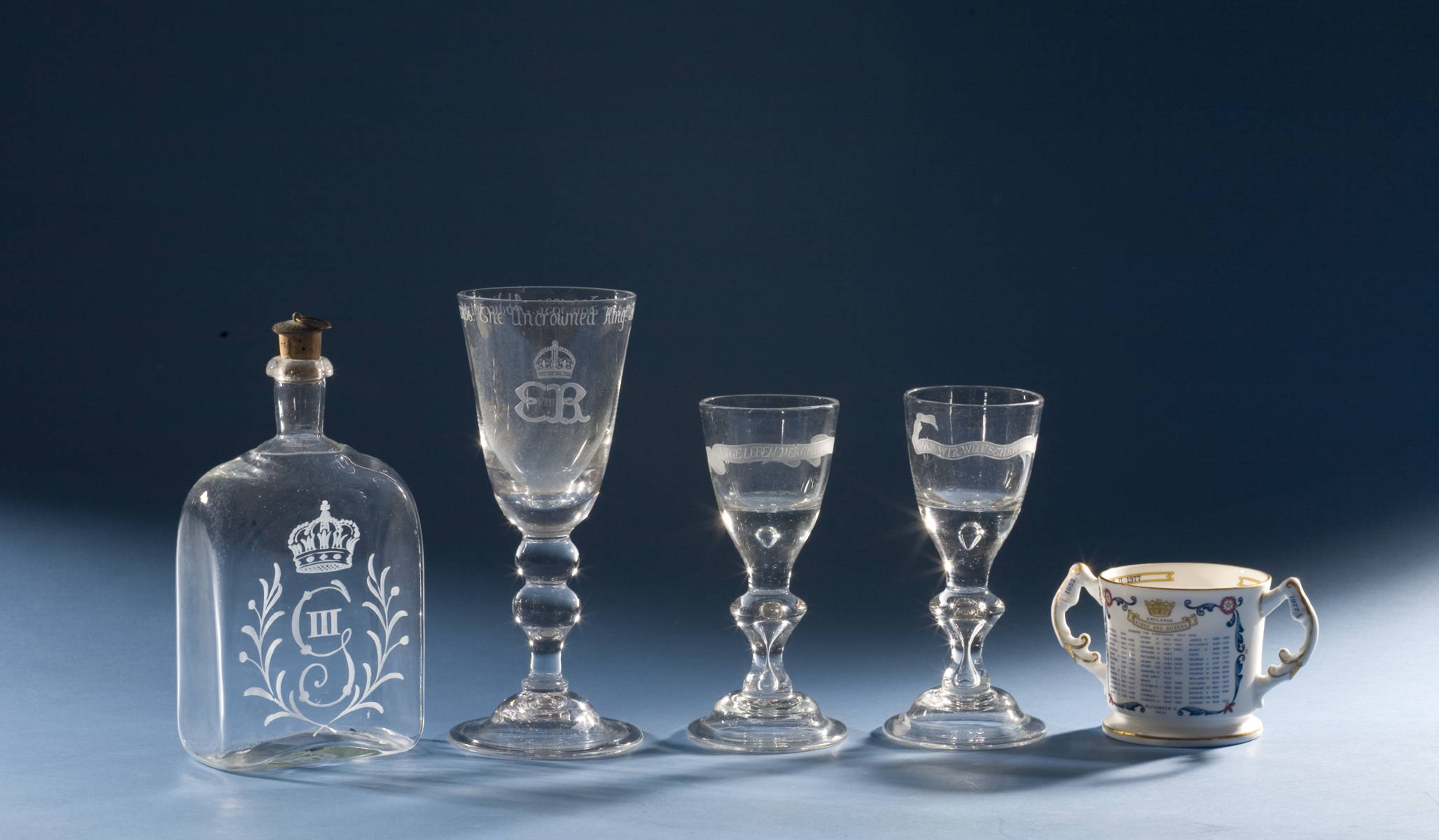 Appraisal: FIVE ENGLISH AND CONTINENTAL COMMEMORATIVE OBJECTS INCLUDING AN EDWARD VIII