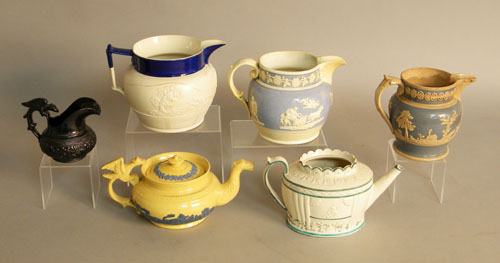 Appraisal: Six pieces of Staffordshire hollowware early mid th c