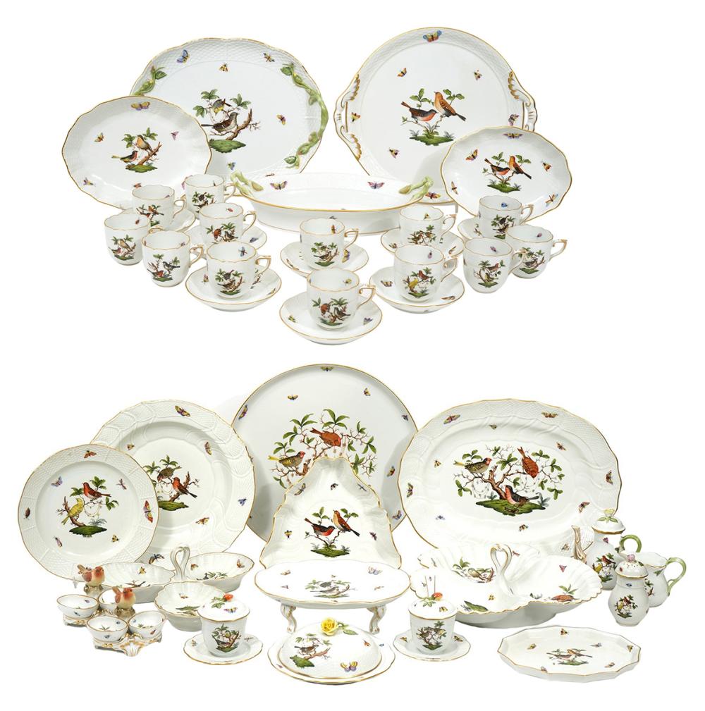 Appraisal: PCS HEREND ROTHSCHILD BIRD PORCELAIN pieces Herend Rothschild Bird Porcelain