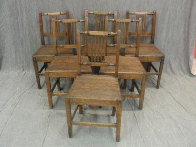 Appraisal: Six th Cent Wood Chairs From a Larchmont home