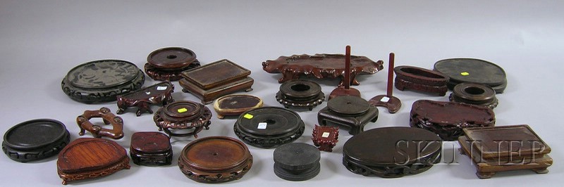 Appraisal: Group of Asian Wooden Stands