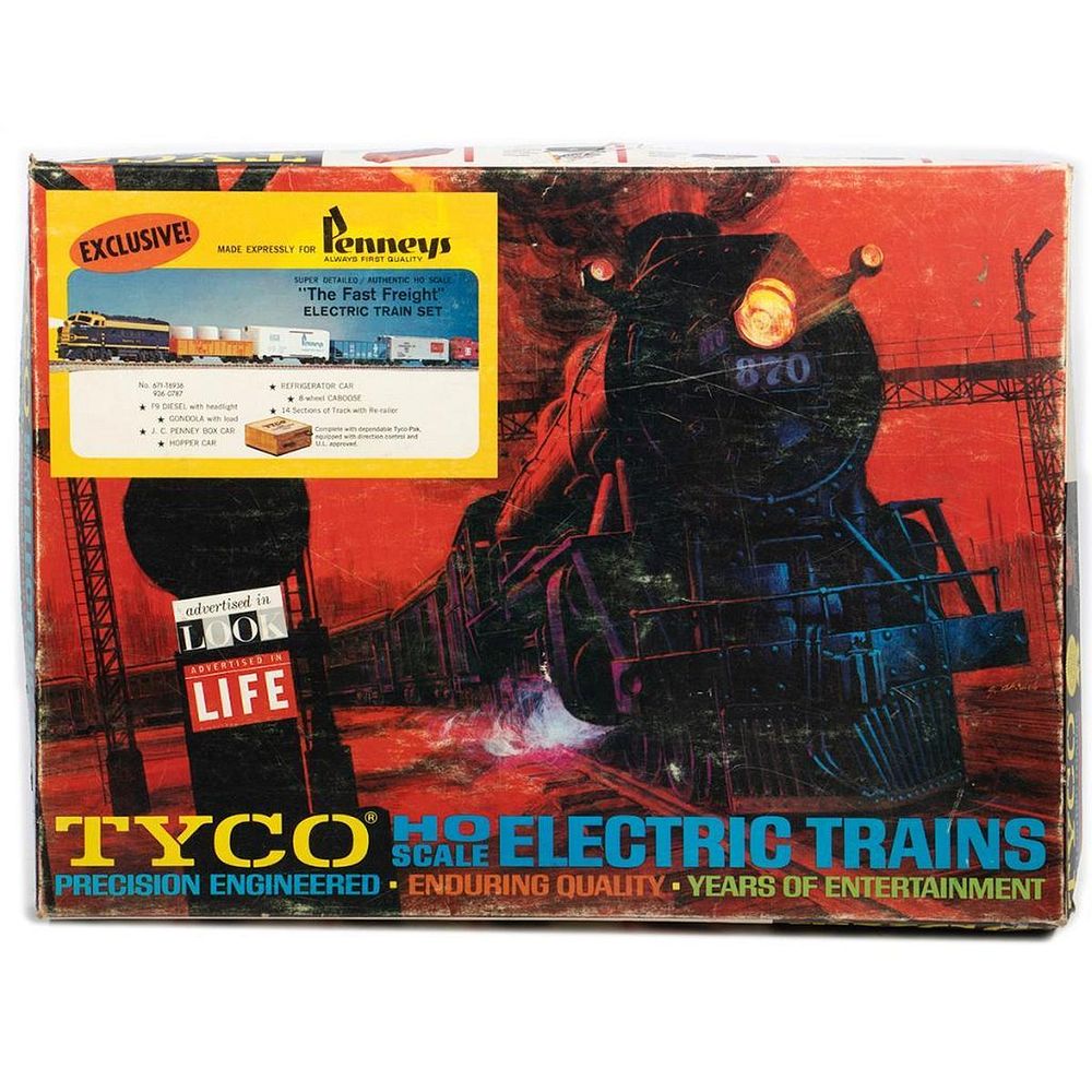 Appraisal: Tyco HO Set with - - T Santa Fe Loco