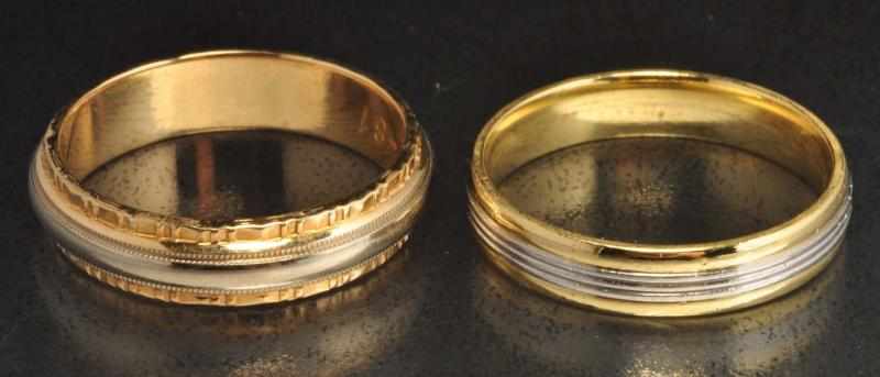 Appraisal: Lot of Gold Rings Description Includes one in K two-tone