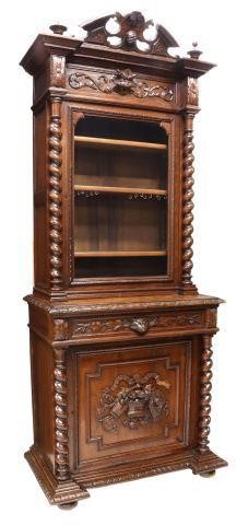 Appraisal: French Henri II style oak stepback cabinet late th c