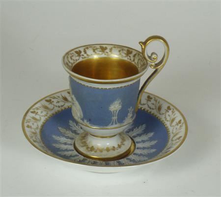 Appraisal: A th century Wedgwood style blue Jasper ware cabinet cup