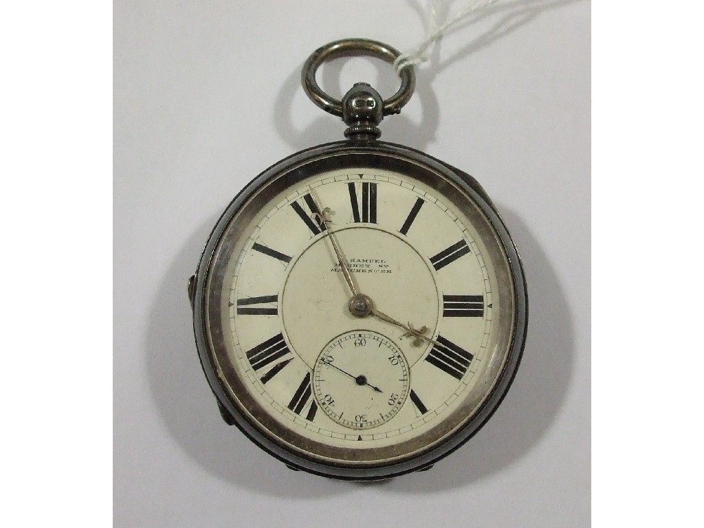 Appraisal: Victorian silver open faced pocket watch by H Samuel Manchester