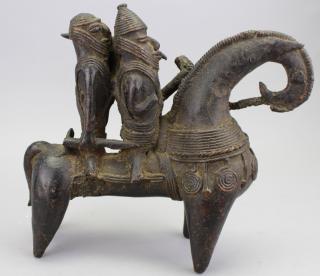 Appraisal: Metal Tuareg Figural Equestrian Riders Metal Tuareg Figural Equestrian Riders