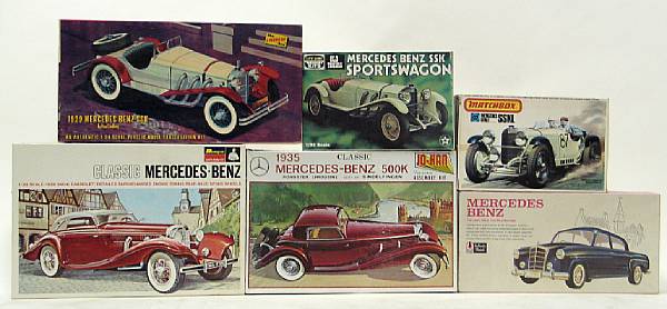 Appraisal: Mercedes Benz model kits Lot includes quantity of various scaled