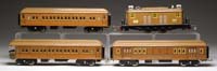 Appraisal: AMERICAN FLYER STANDARD GAUGE ELECTRIC WITH THREE LONG LITHO PRESIDENT