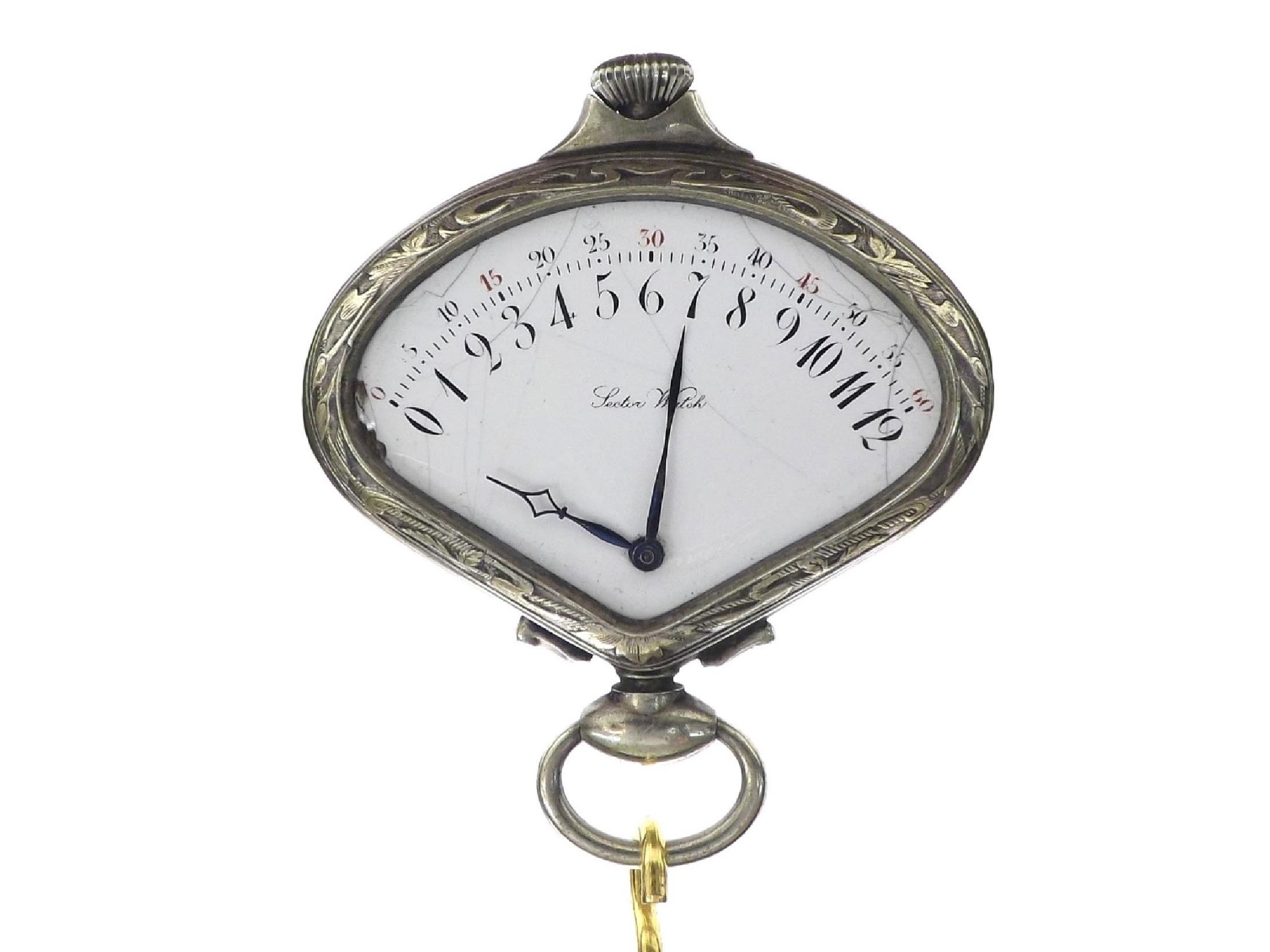 Appraisal: Record Watch Co Tramelan Sector Watch keyless lever pocket watch