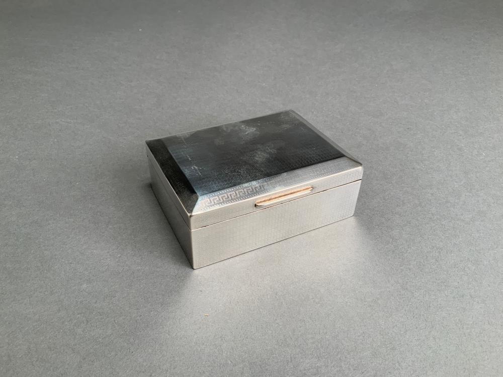 Appraisal: WILLIAM NEALE LTD ENGLISH SILVER TABLE BOX WITH WOOD LINING