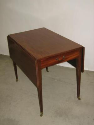 Appraisal: A GEORGE III MAHOGANY PEMBROKE TABLE of oblong form the